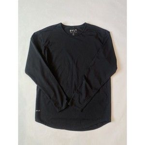 Men's BYLT Drop Cut Lux Premium Basics Long Sleeve Black shirt Large